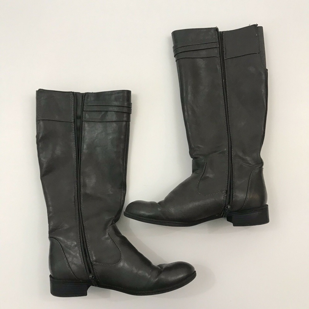 Life Stride Knee Boots Gray Zip Up Size 9.5 - Picture 5 of 6